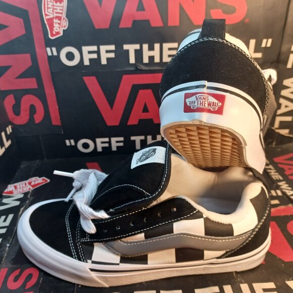 Vans Men's 9/Women's 10.5 Knu Skool Mega Check Black VN0009QCCJJ - Picture 3 of 12